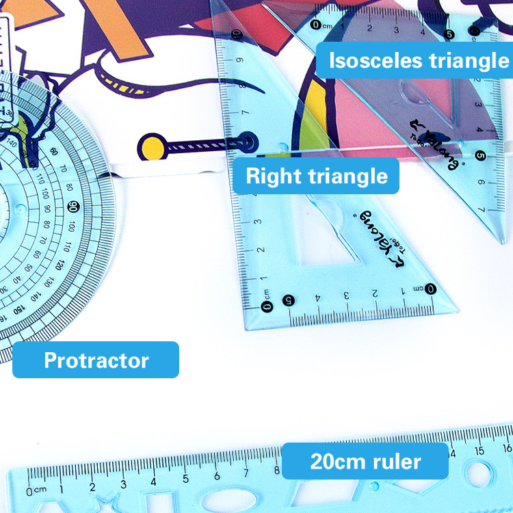 Yalong Cross-border flexible plastic measuring Tools, 20 cm school ruler, student school supplies details Picture
