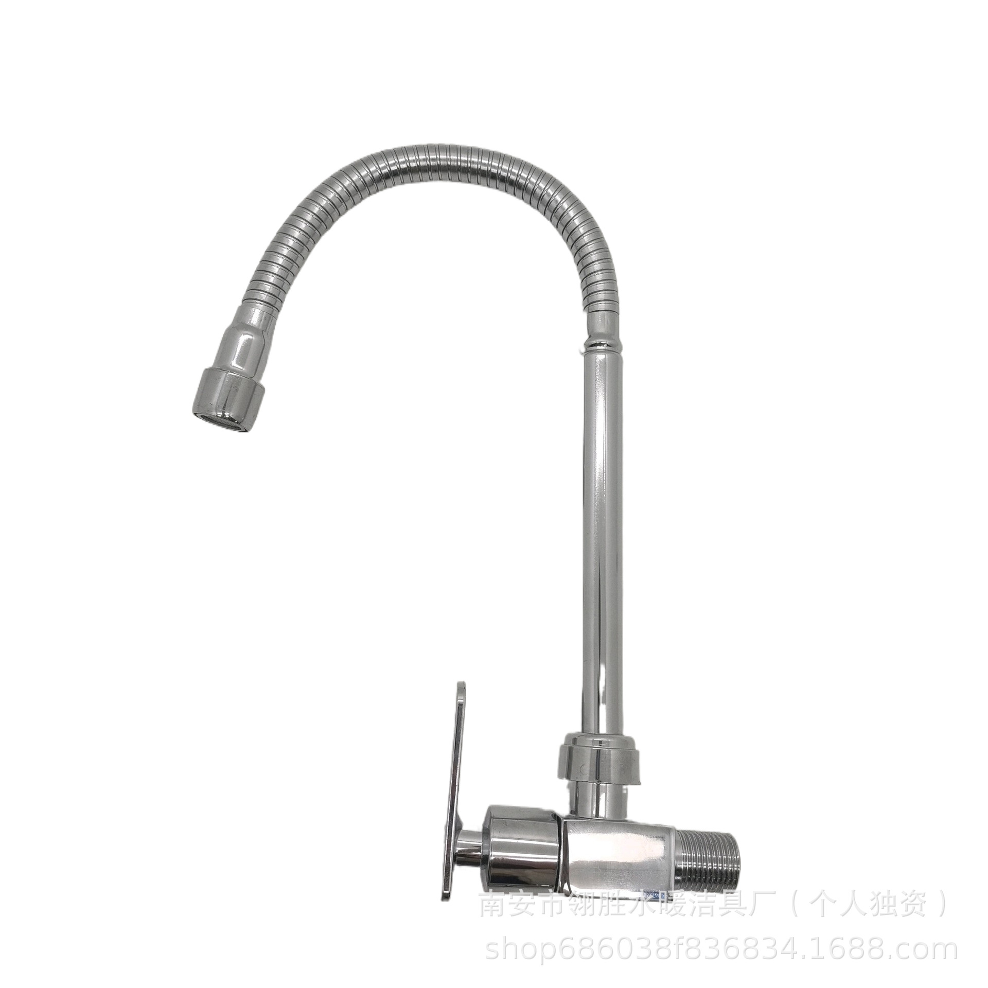 厂家直销 外贸 厨房 阳台 洗菜盆正四方横式弯管 万向单冷 水龙头