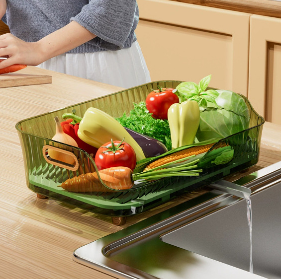 Household kitchen sink, draining bowl rack, eco-friendly plastic tableware, fruit storage, draining bowl rack, countertop storage rack