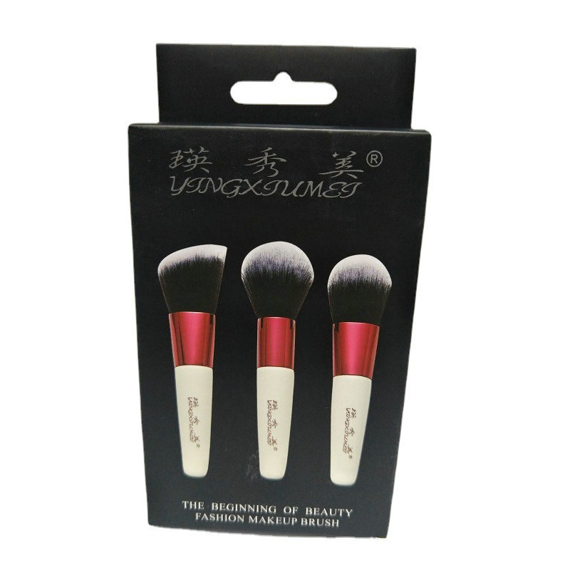 3-piece brush in stock wholesale, loose powder brush, rouge brush, high-gloss brush, makeup set brush, portable makeup brush manufacturer Item Picture