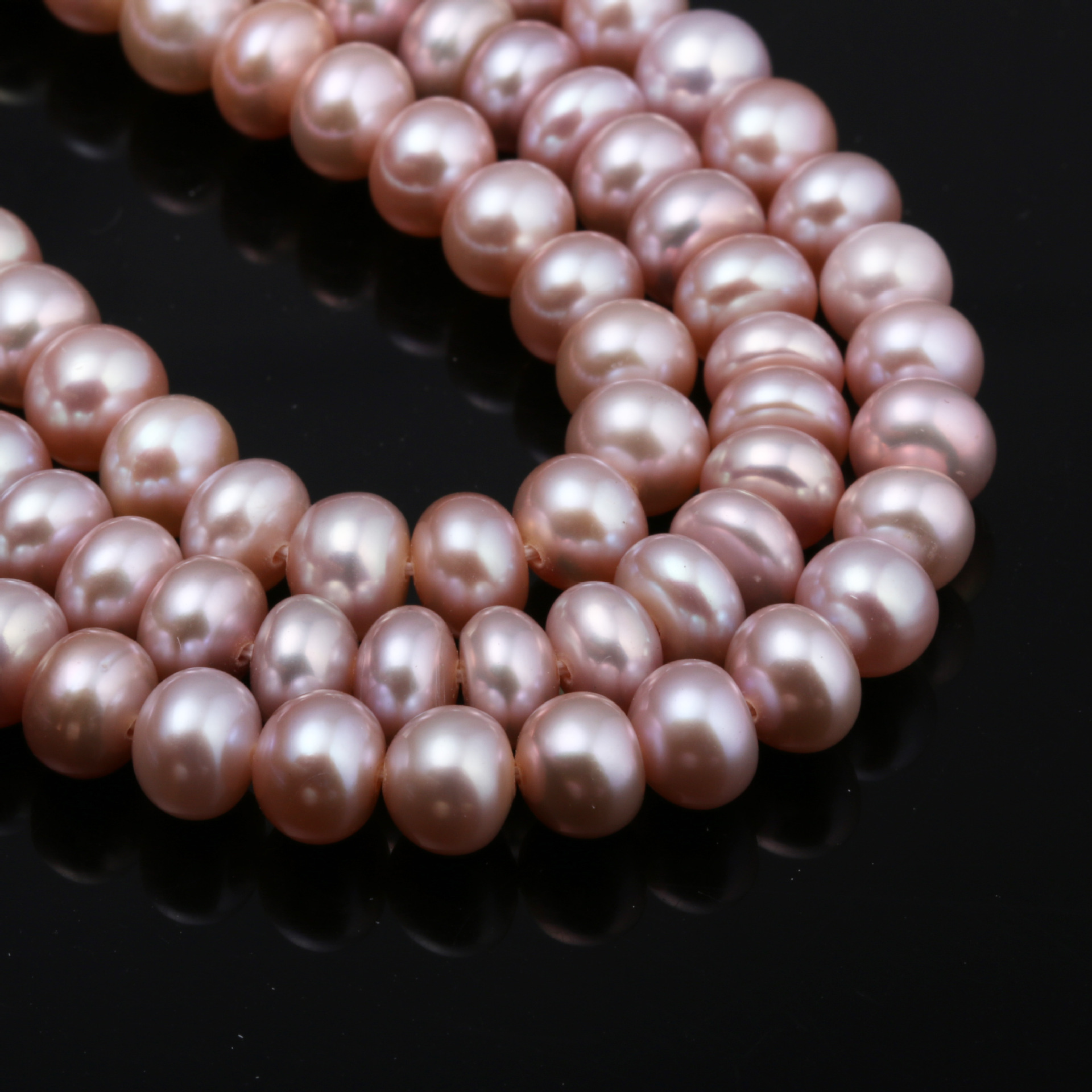 DIY necklace and bracelet accessories made of natural freshwater pearl beads 6-7mm four-sided glossy pearl jewelry Item Picture