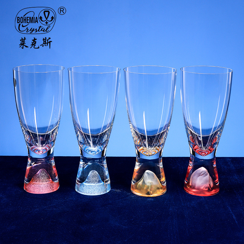 Czech imported crystal beer mugs, high-quality, high-end beverage cups, gift box set for the Qixi Festival Specification image