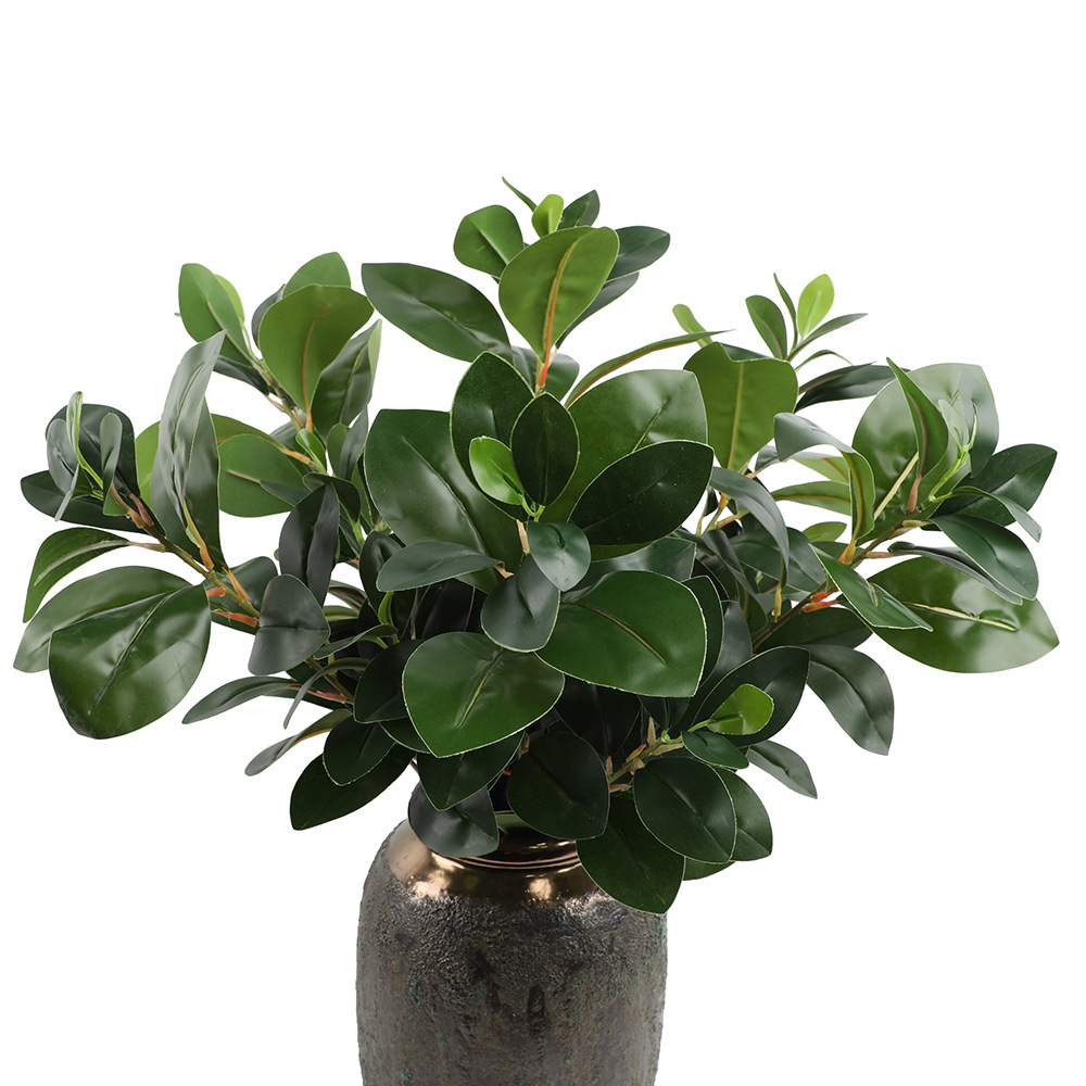 仿真绿植单支豆瓣叶仿真花装饰软装小园林造景工程配材批高仿真产品图