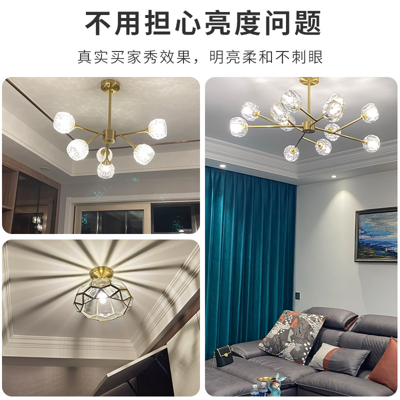 Wholesale of led corn lamps, household high-brightness and high-brightness corn bulbs with screw sockets E27 and E14 three-color variable light corn lamps Specification image