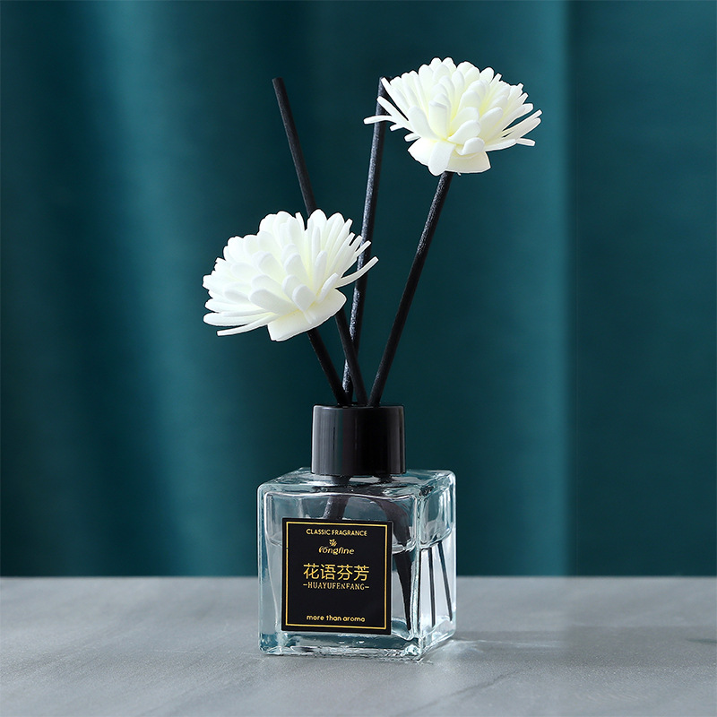 LONGFINE flameless Aromatherapy Set, Household indoor toilet deodorizing Aromatherapy bottle, rattan dried flower long-lasting, fresh air details Picture