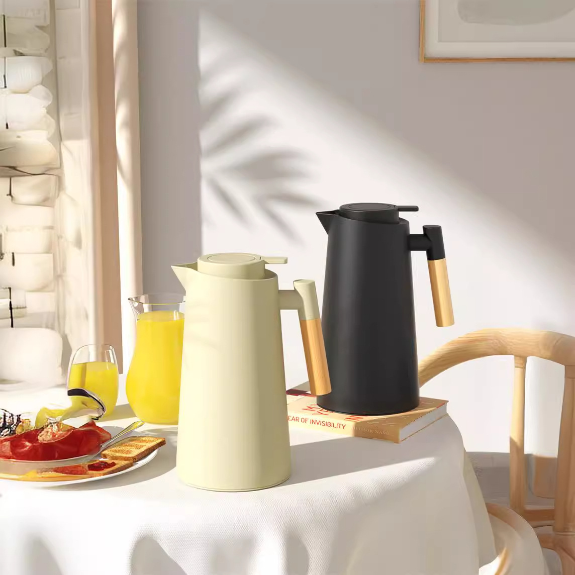 Wholesale thermos flasks, wholesale thermos water kettles, household thermos water kettles, coffee kettles, thermos flasks, thermos flasks, large capacity details Picture