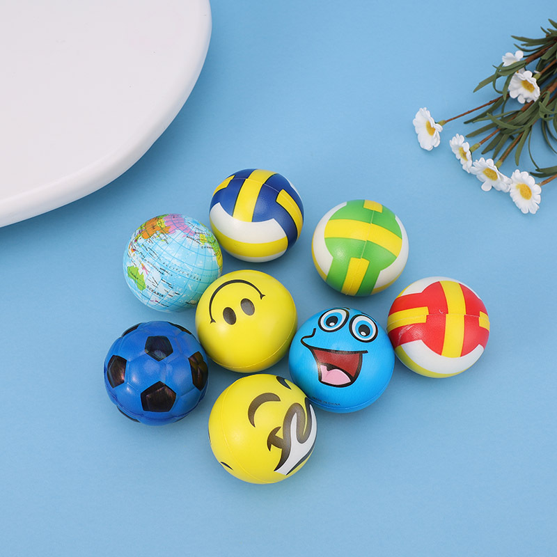 多功能六色表情恶搞解压弹力球儿童宠物弹力球家用益智玩具球批发细节图