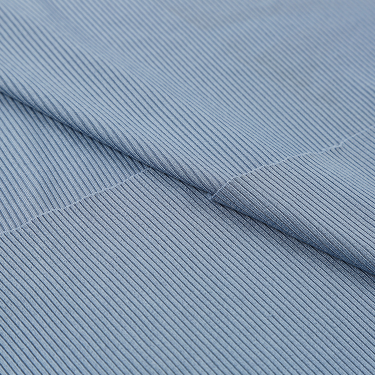 The manufacturer has 200g ribbed fabric in stock, 2*2 cool silk cotton ribbed fabric, stretch and drape wide-leg pants and vest fabric Application Scenario