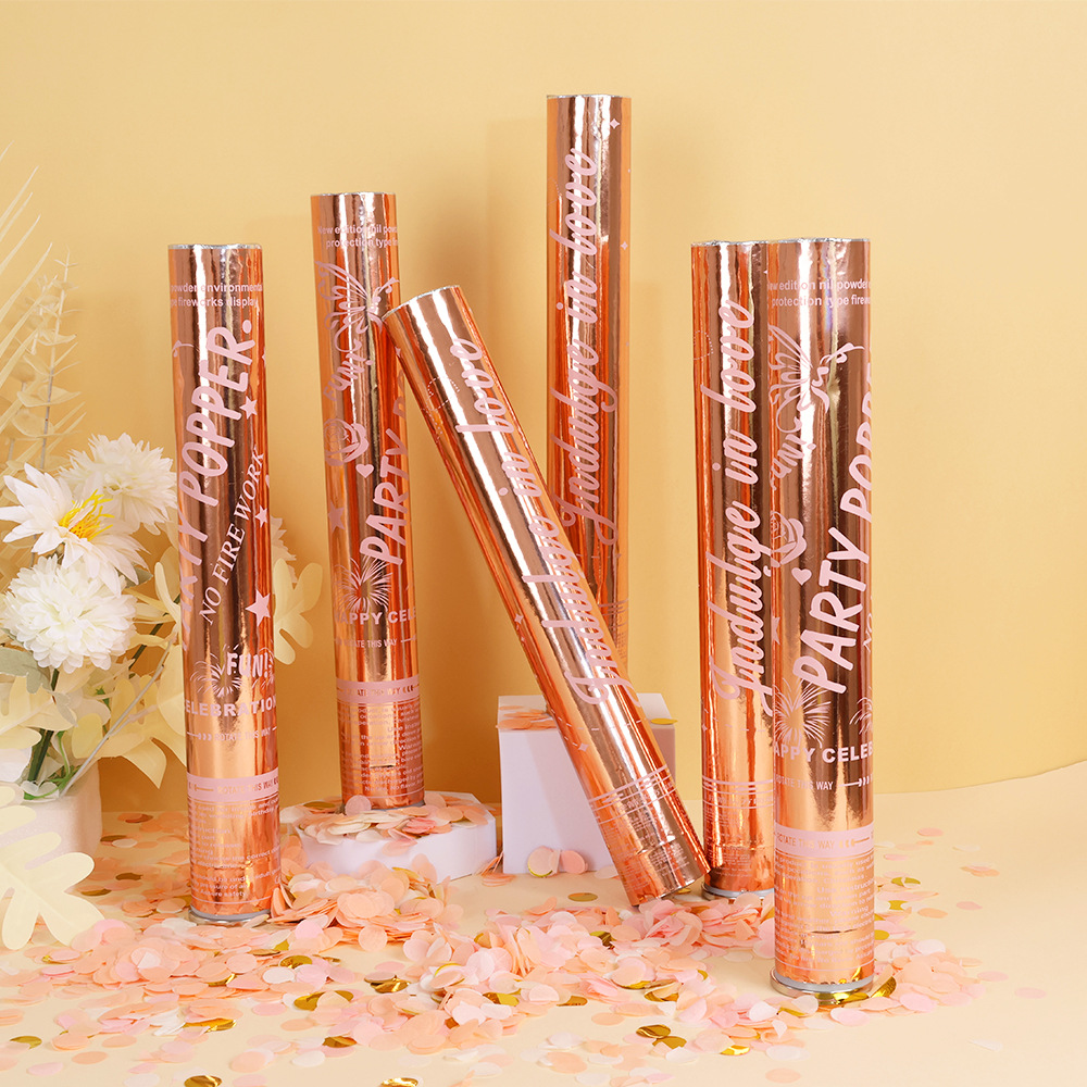 生日婚庆星河璀璨礼花金色派对礼炮亮片银色圆点礼炮结婚手持喷花礼花筒喜庆跨年礼花炮