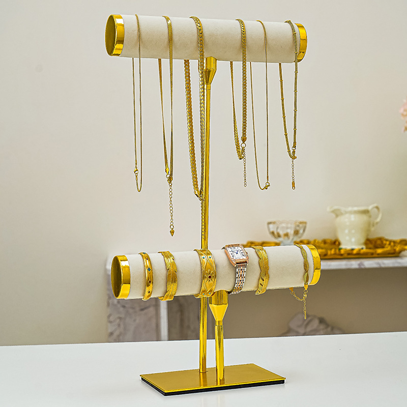 新款简约不锈钢手链展示架高级感手镯手链首饰架饰品金属陈列架细节图