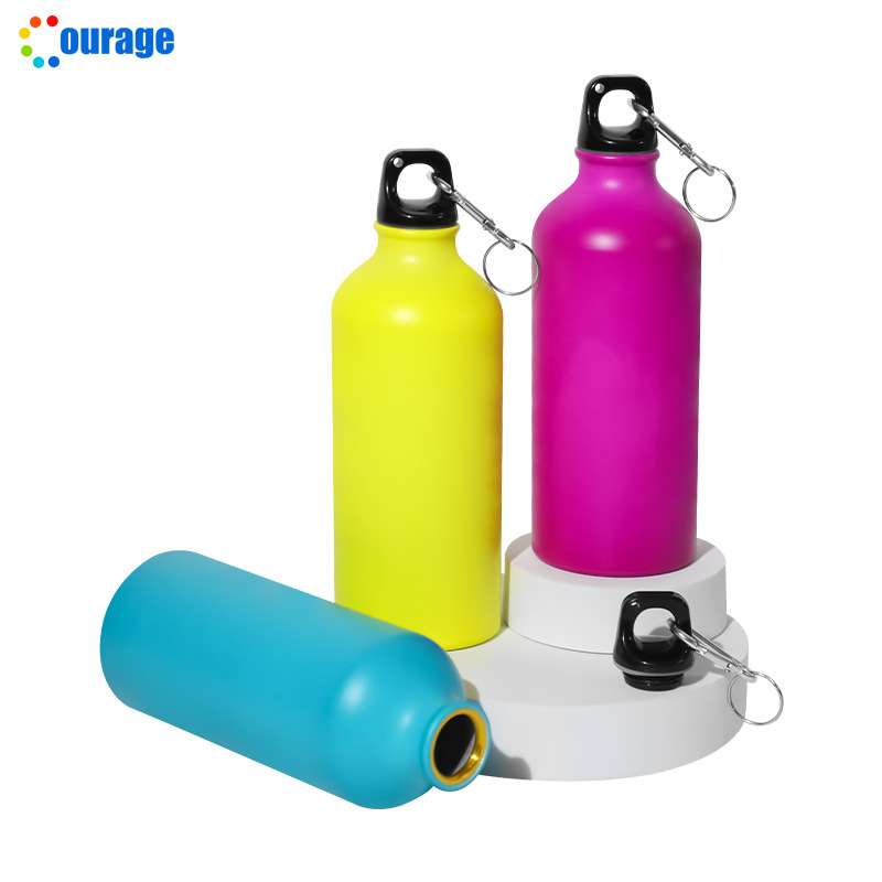 DIY cold color-changing water bottle, large-capacity outdoor sports water bottle, fitness small-mouthed single-layer aluminum water bottle, printed based on provided drawings Item Picture