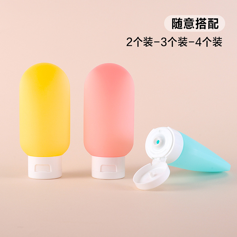 60ml three-piece set of flip-top flocking tube body wash portable travel products in cross-border stock Specification image