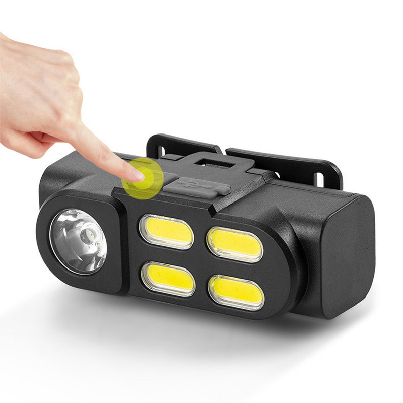 Cross-border multi-functional LED mini strong light headlamp, rechargeable waterproof cob diffused light headlamp, outdoor night fishing light Specification image