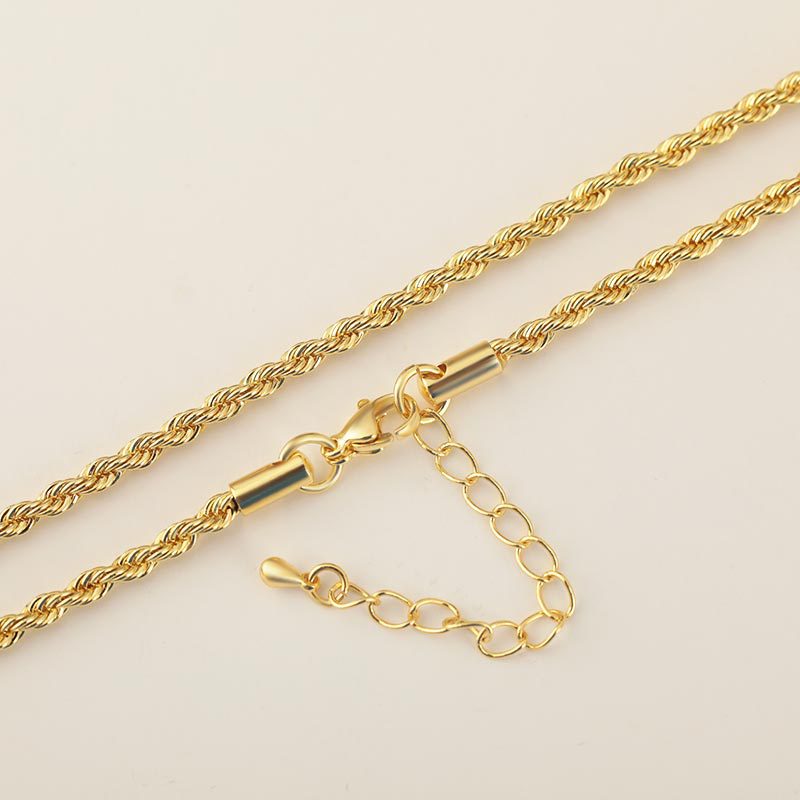 Best-selling copper-plated twisted chain finished products, collarbone necklace, tassel chain, pendant accessories, necklace chain, tail chain Application Scenario