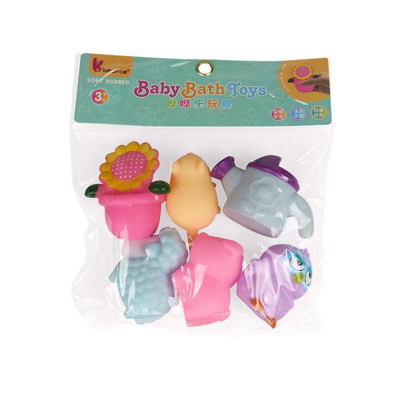Baby water play, children's bath toys, New Happy Farm water play set, cute animal floating toys Item Picture