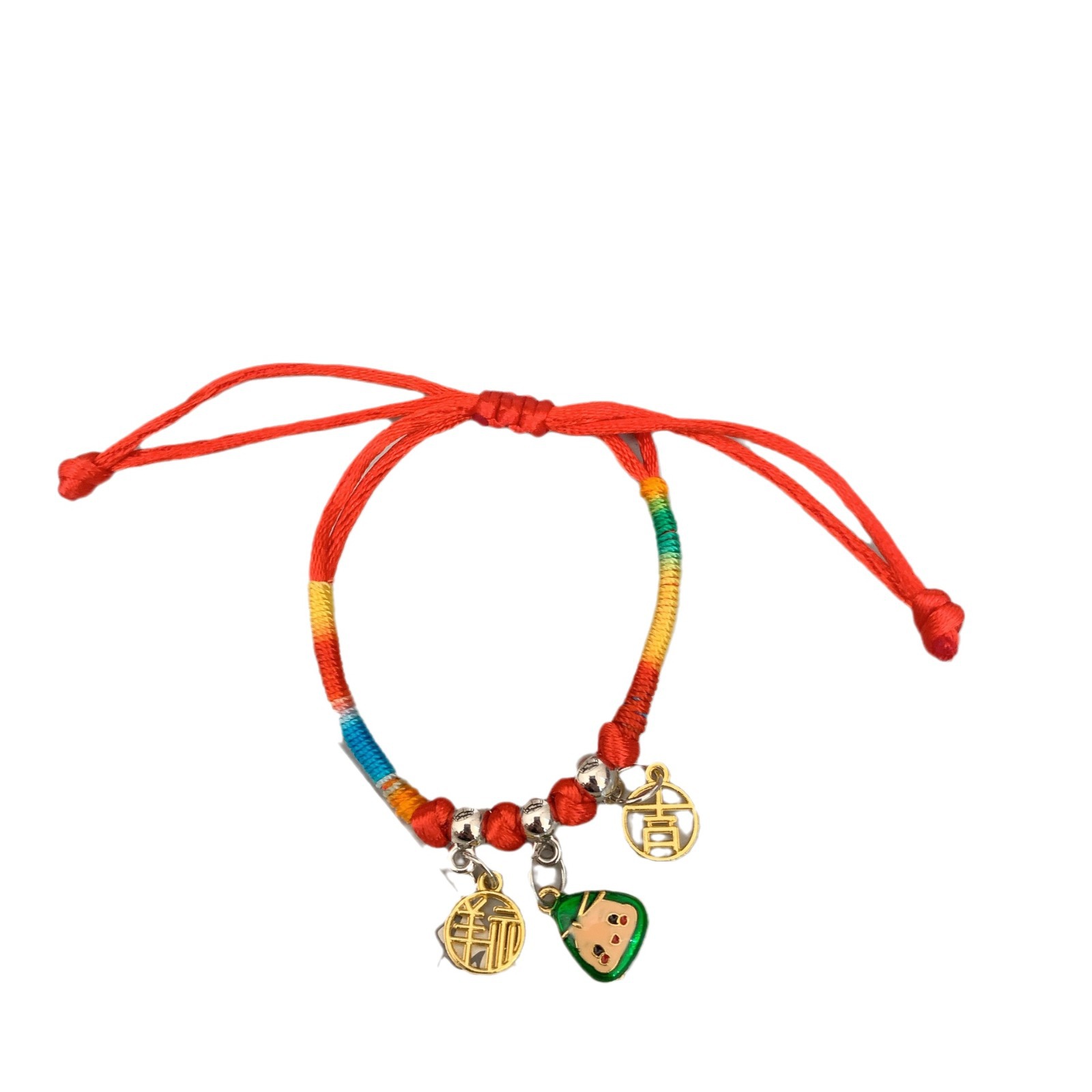 Colorful rope and thread hand-woven bracelets for the Dragon Boat Festival, children's and baby bracelets as accessories and gifts Item Picture