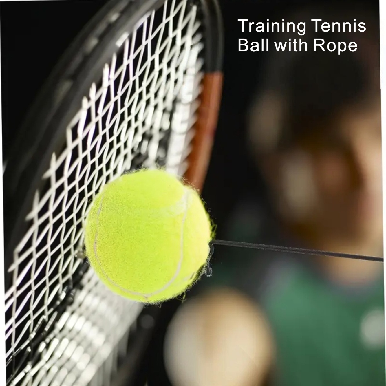 Tennis racket set for youth sports training, double rackets with 1-ball tennis base, tennis training set Specification image