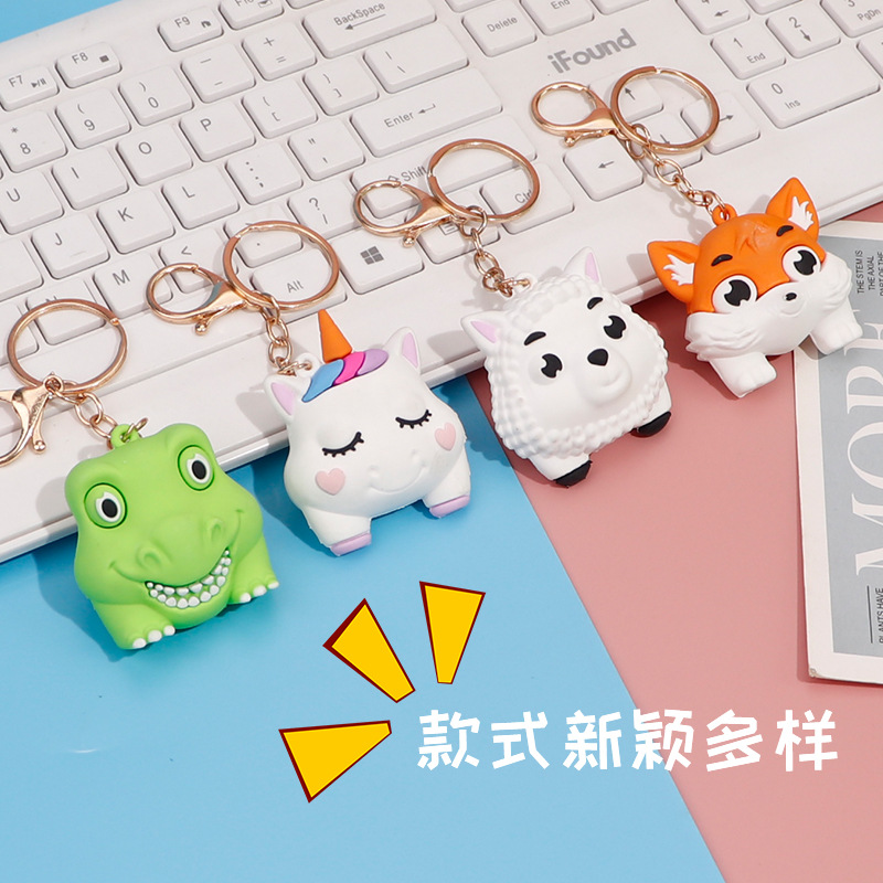 可爱动物屁桃系列钥匙扣滴胶挂件tpr包包配饰闺蜜钥匙扣批发