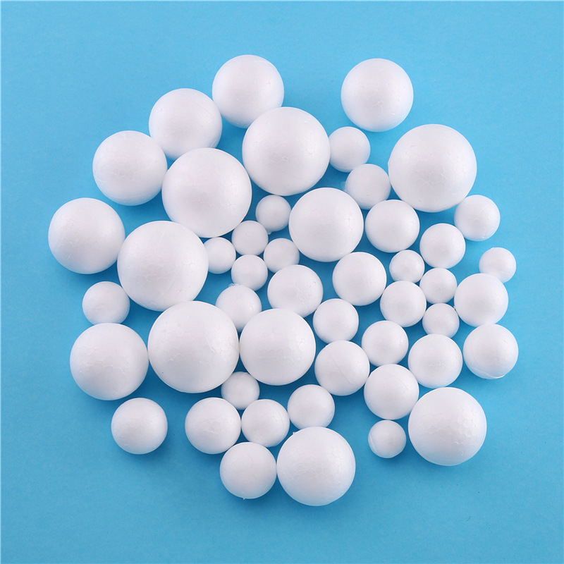 Foam balls, foam round balls, white solid polystyrene balls, DIY globes for kindergartens, wedding flower arrangement balls Specification image