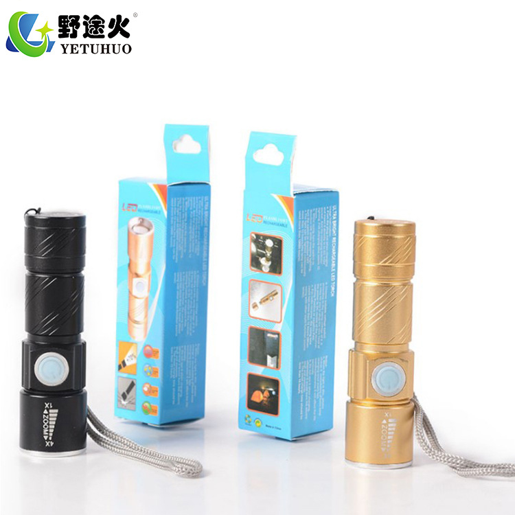 Hot501 Old Model Portable Led High-Intensity Charging Home Usb Mini Flashlight, Mini Mountain Bike T6 Headlight