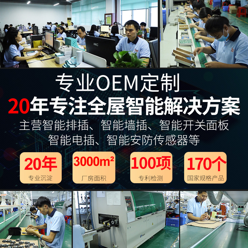 Customized manufacturer of smart switch panels, OEM/ODM. Customized smart switches in accordance with American, European, Australian and Chinese standards details Picture