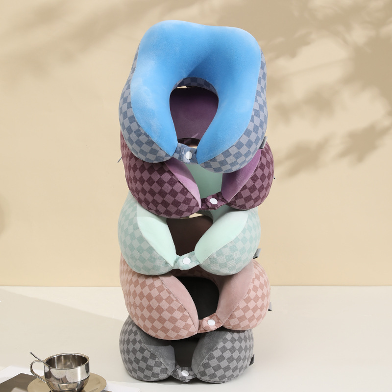 航空枕U型枕记忆棉慢回弹枕头旅行办公午睡颈椎护颈枕德芙格航空产品图