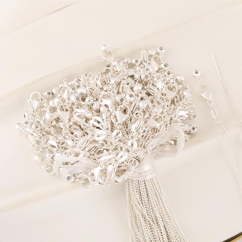 Cross-border universal side chain adjustable necklace Versatile chain lobster clasp diy accessories wholesale for women Application Scenario