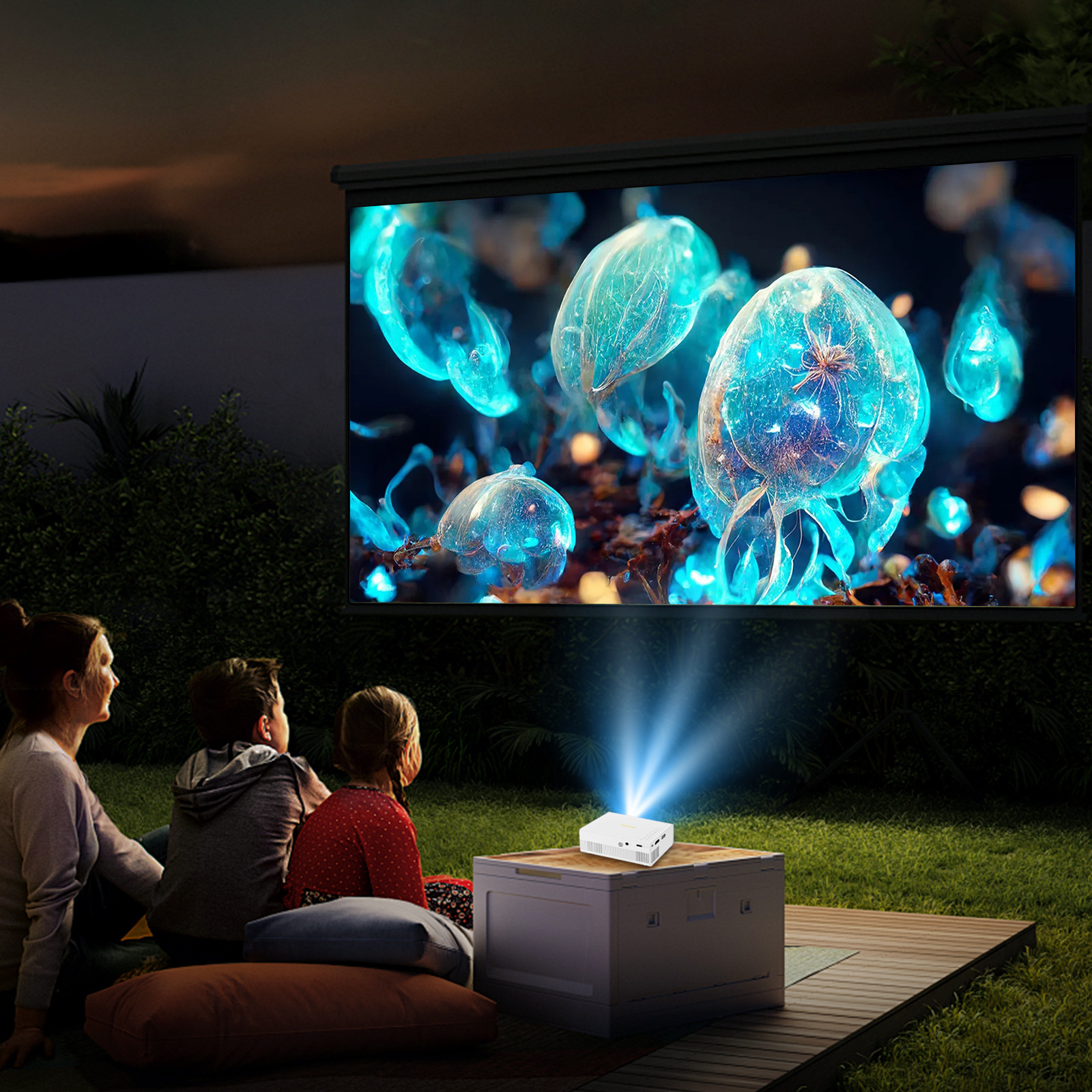 M2S New cross-border mini Projector, home cross-border led portable projector, high-definition TEMUshein details Picture