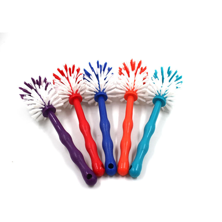 Wholesale of popular Jujian deburring bottle brushes, plastic handles, nylon bristle brushes, pot wall cleaning brushes, and hard bristle brushes details Picture
