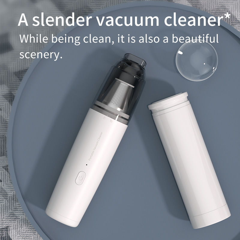 Mini portable car vacuum cleaner, suitable for both home and car use, high-power wireless charging handheld powerful vacuum cleaner details Picture