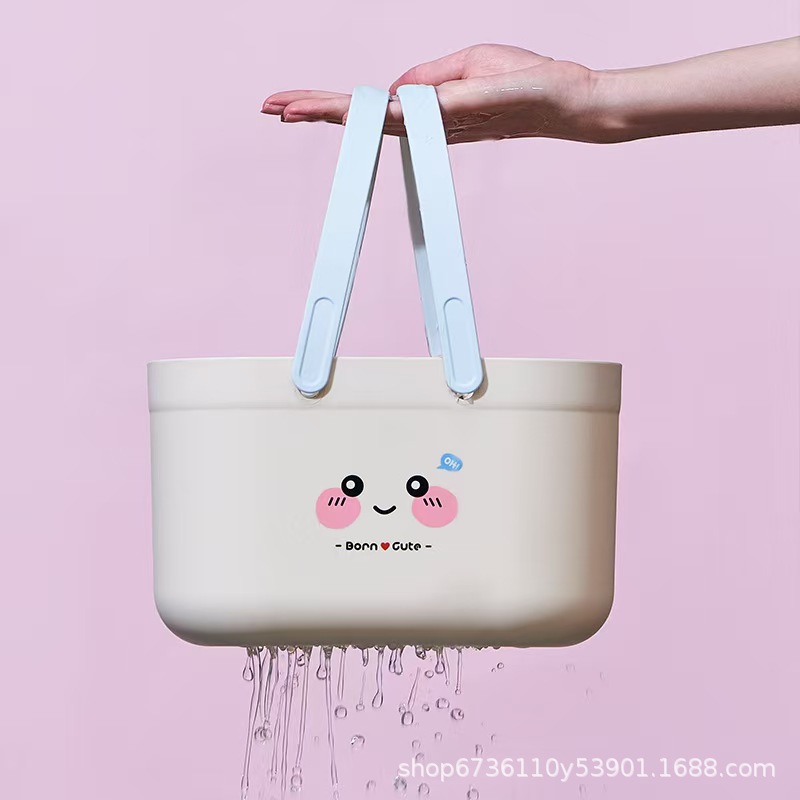 Bath hand-held basket, student toiletries, dry and wet separation, bathroom, bath, dormitory storage, shower basket, small basket