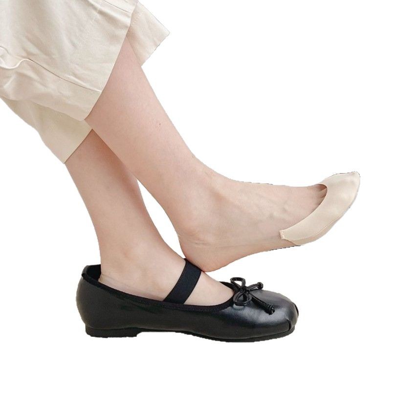 Boat socks women's invisible summer women's high heels socks cotton sole sweat-absorbing shallow mouth summer thin anti-slip halter women's socks Item Picture