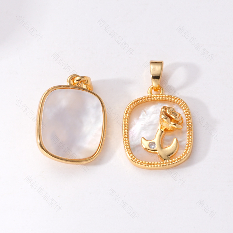 Pearl necklace, detachable melon seed mouth pendant, rose white shell sweater chain, bracelet, universal buckle, diy accessories Specification image