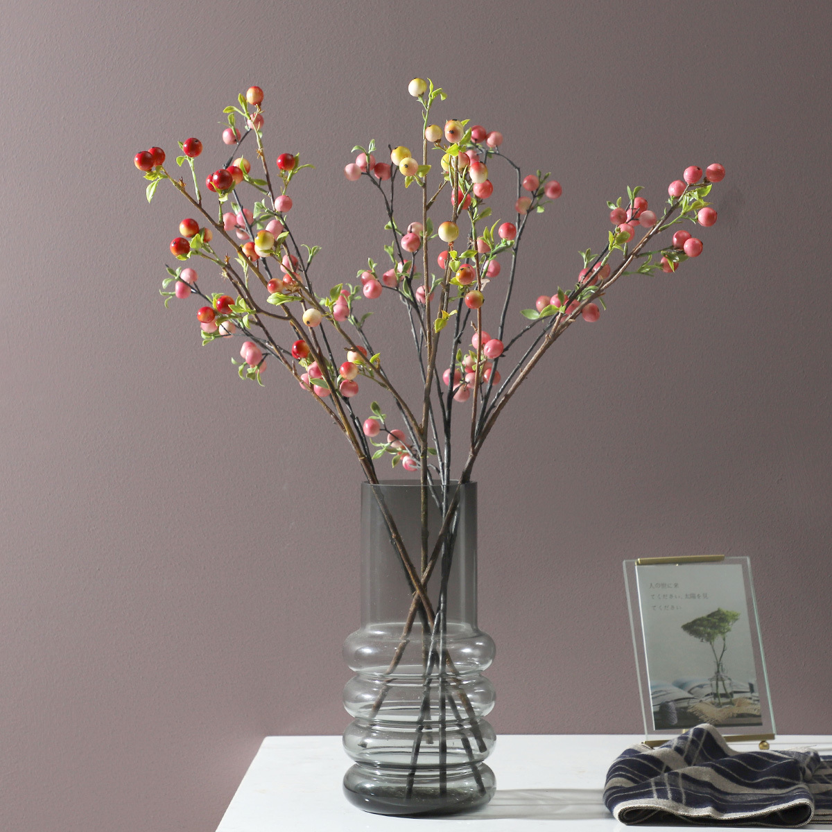 若惜仿真苹果枝美式田园果实家居客厅装饰平安果厂家批发家居装饰