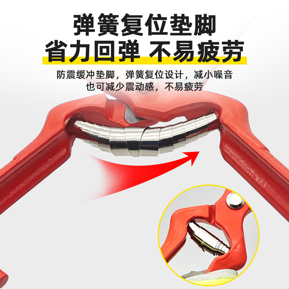 High-carbon steel professional pruning shears, forged carbon steel garden and horticultural shears, branches, fruit branches, fruit trees, labor-saving thick branches and flower shears details Picture