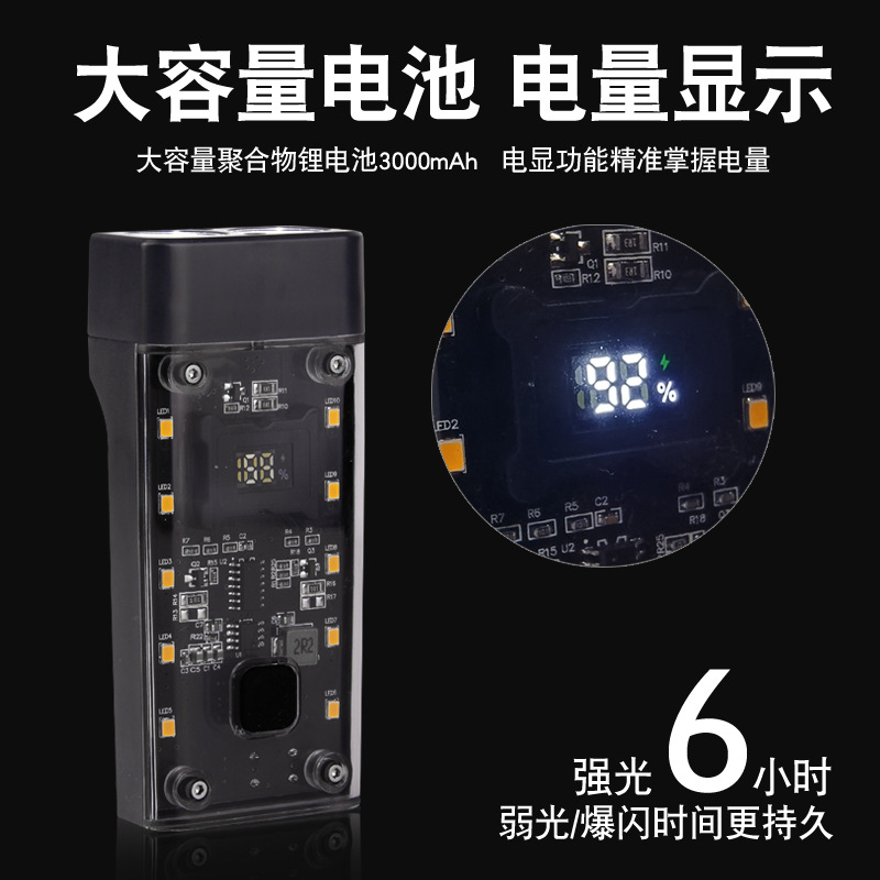 2024 New high-intensity bicycle light, outdoor mountain bike headlight, USB charging transparent cycling equipment, night riding light Application Scenario