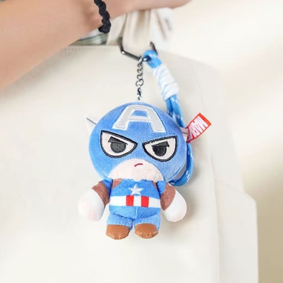 Disney-authorized Marvel Spider-Man, Iron Man and Hulk plush toy pendant Captain America keychain details Picture