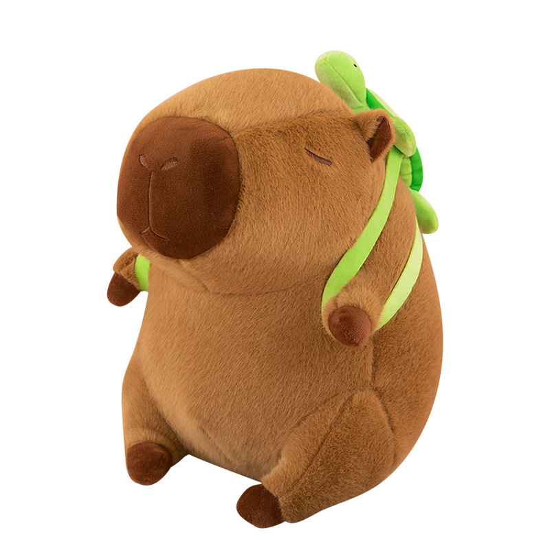 Cross-border carrying turtle, Kapi water, guinea pig, plush toy, Barra, ugly and cute doll, pillow, sleeping backpack, girl doll Item Picture