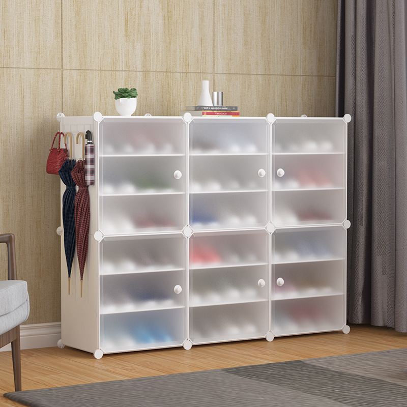 厂家直供现代多层家用鞋柜经济型宿舍鞋架收纳柜塑料组合简易鞋柜细节图