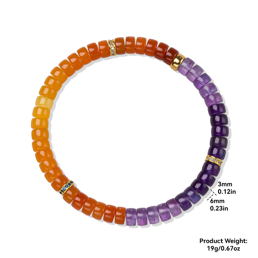 Natural crystal +925 silver + interlocking yellow dragon jade amethyst, amethyst bracelet, necklace, interlocking bracelet wholesale Item Picture