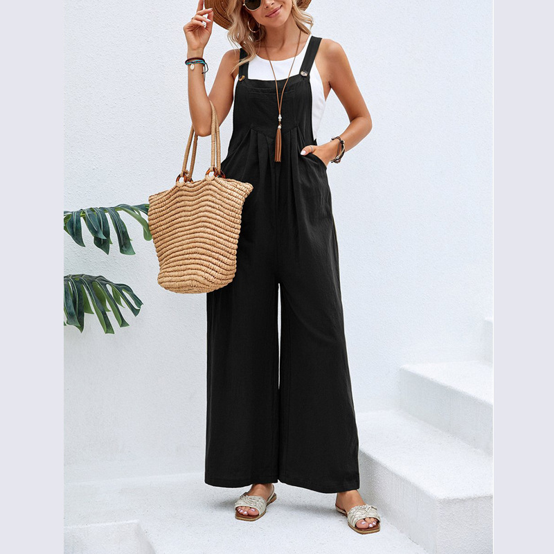 In 2026, the best-selling solid-color casual overalls for European and American women's clothing on Amazon, eBay independent store and wish Application Scenario