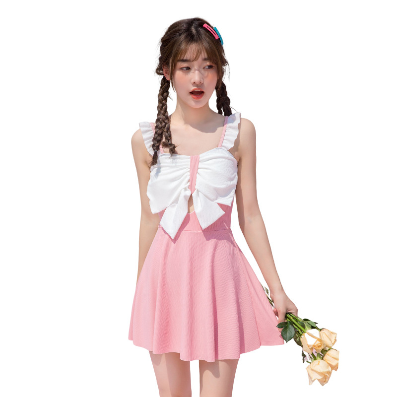 Cute children's swimwear for girls, new sweet and fresh one-piece swimwear for medium and large children, sun protection girls' hot spring swimwear, NT $1003103 Item Picture