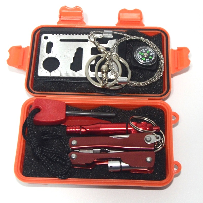 Outdoor waterproof sealed box, waterproof plastic box, SOS box, wilderness survival storage box, EDC first aid set details Picture
