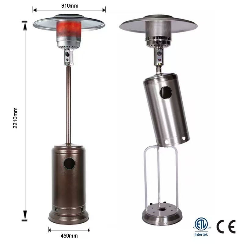 Mobile outdoor natural gas heating stove, factory workshop heating stove, large-area hot air stove, umbrella-shaped heater Specification image