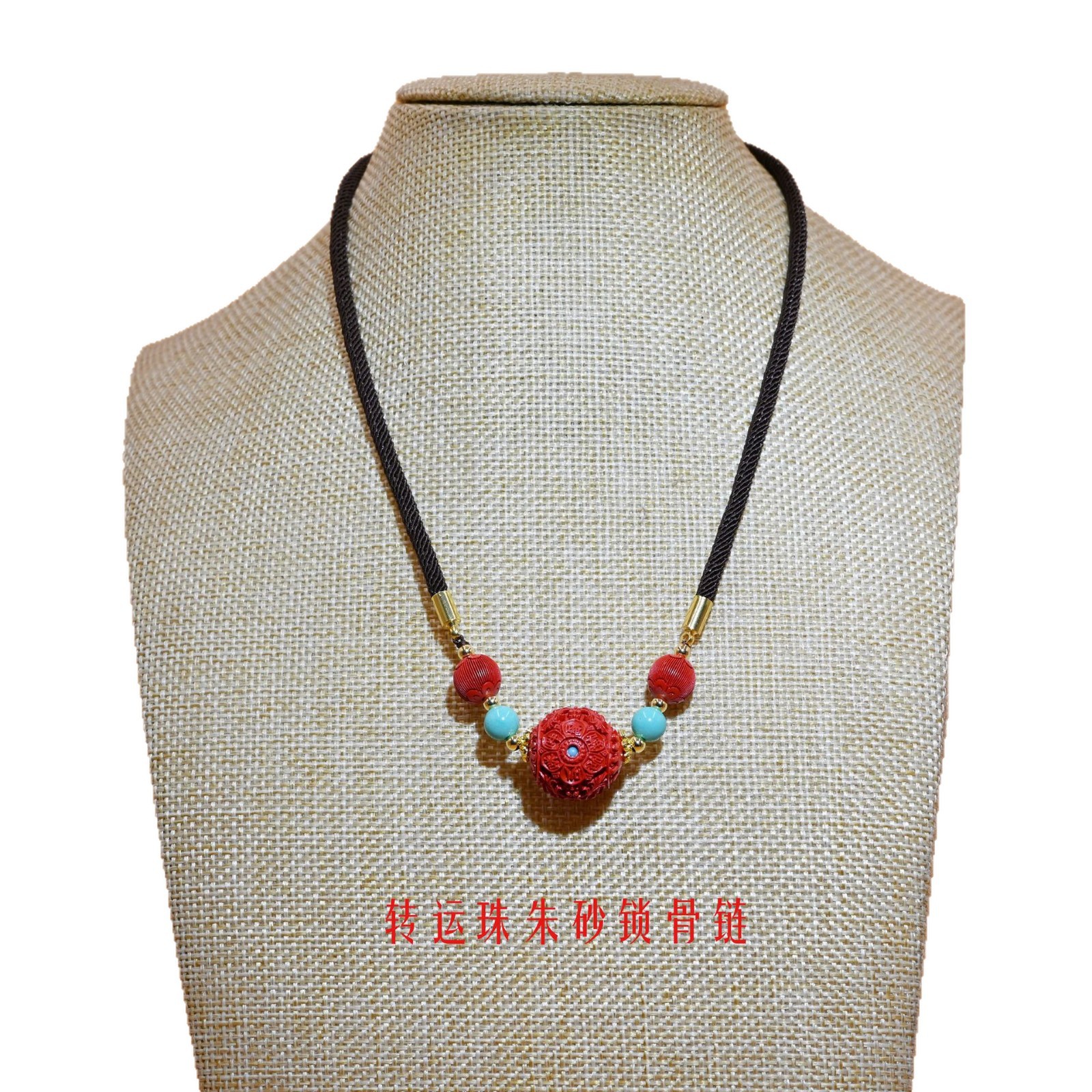 项链/珍珠项链/银饰/新款饰品/鳄鱼皮项链白底实物图