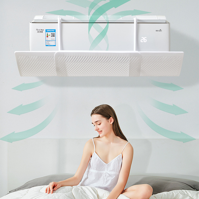 Air conditioning windscreen accessories: anti-direct blowing deflector for cold air outlets, wall-mounted, no-installation universal windscreen Application Scenario