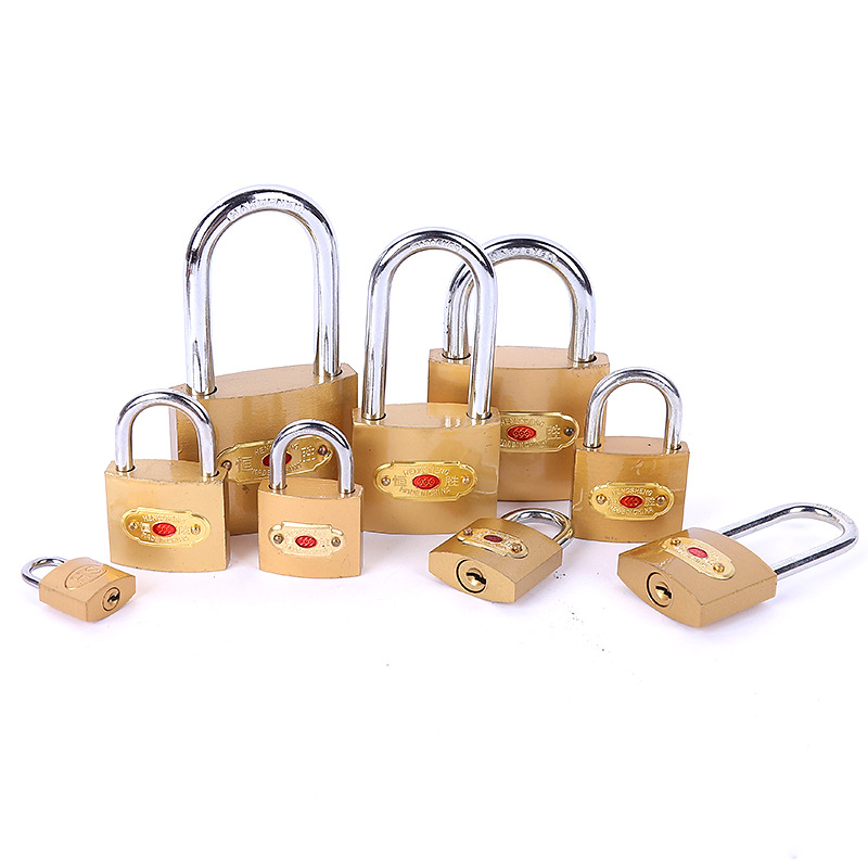 Single-opening imitation copper hanging school dormitory lock, thickened drawer cabinet anti-theft imitation copper hanging lock Application Scenario