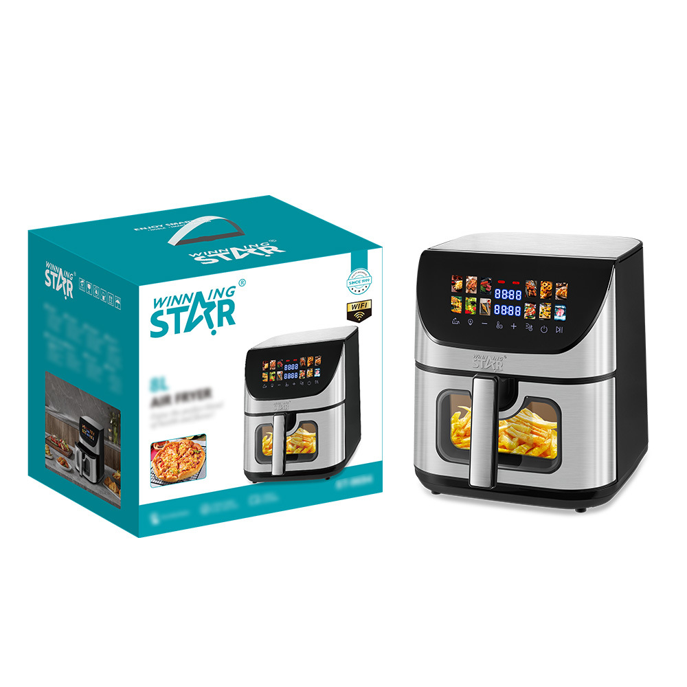 winningstar Cross-border 8L Full Touch Screen Digital Display WIFI multi-functional Air fryer for French Fries, Egg tarts and Grilled meat
