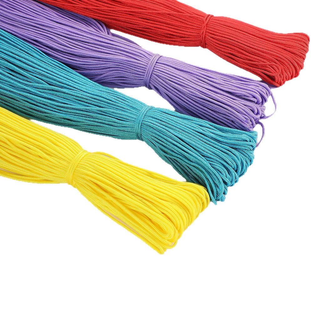 2mm polyester rope manufacturer wholesale solid color umbrella rope, outdoor wear-resistant windproof rope, handcrafted clothing, home textile auxiliary materials Item Picture