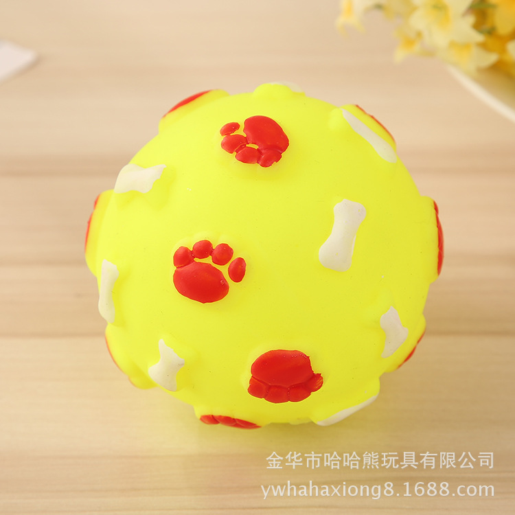 Creative pet toy balls, dog training toys, new pvc footprint balls, manufacturer wholesale pet dogs details Picture